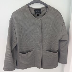 Anthropologie Greenish Gray Blazer- Cozy and Cute!